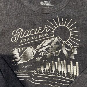 Glacier National Park waffle knit long sleeve shirt